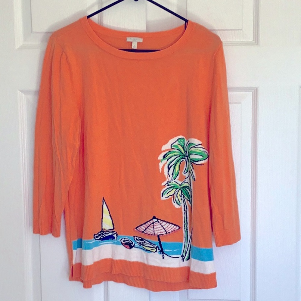Talbots orange hue sweater L